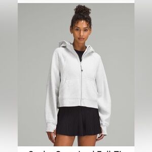 Lululuemon Scuba Oversized Cropped Full-Zip Hoodie size 10 Gray